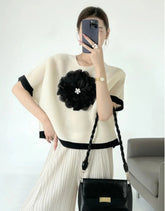 Luxe Crop Japanese Plissé Top